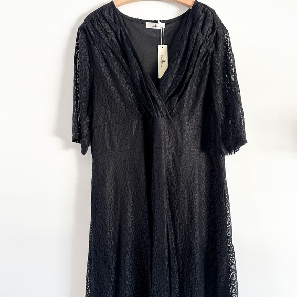 NWT Agnes Orinda Plus Size V Neck Swing A-Line Cocktail Dress - Picture 2 of 8